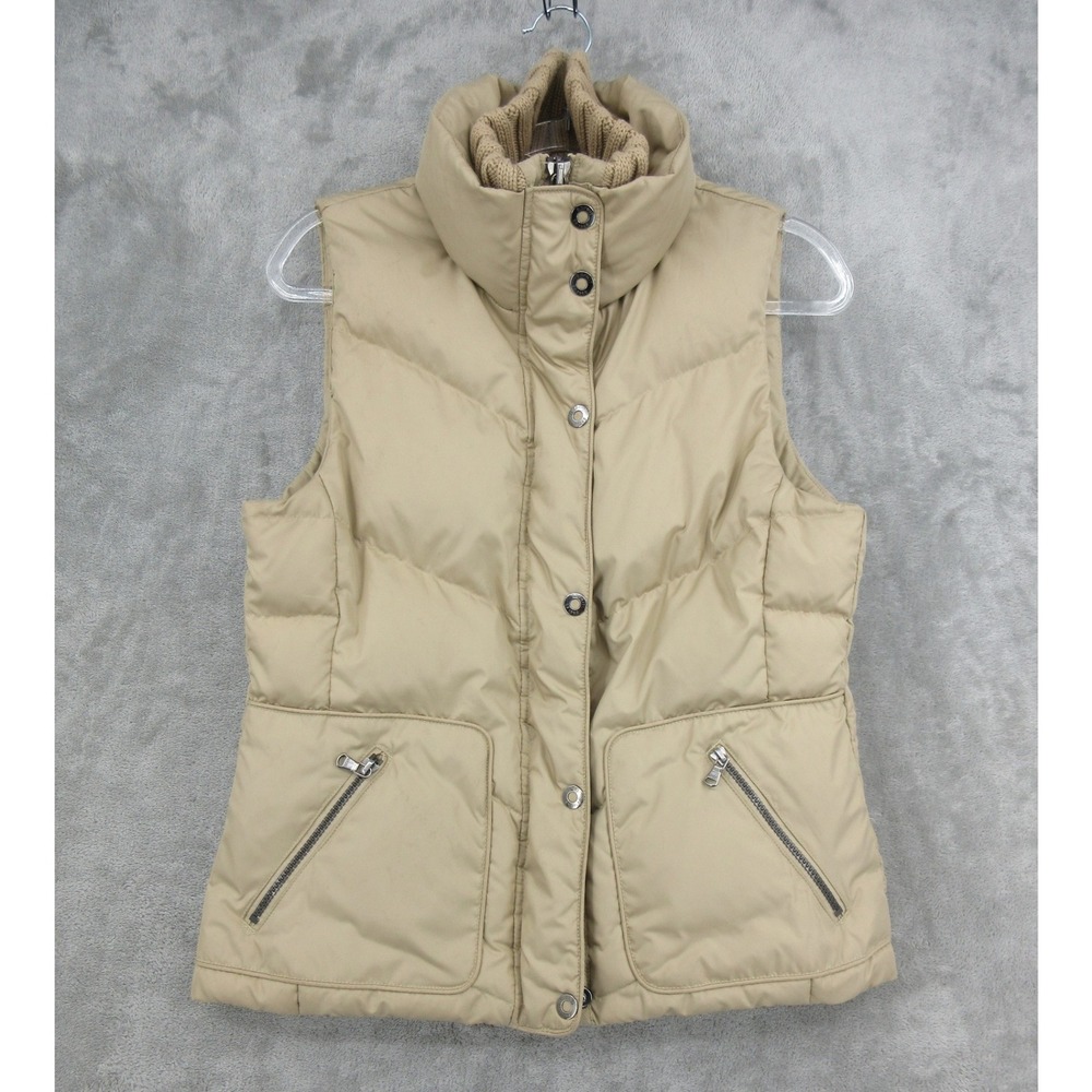 Vintage Esprit Vest Womens Size M Down Filled Puffer Quilted Y2K Zip Mock 90s